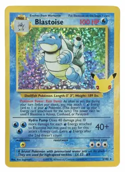 Blastoise - 2/102 - Celebrations: Classic Collection Holo Rare Pokemon Card - NM - Image 1