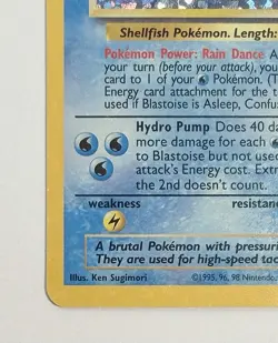 Blastoise - 2/102 - Celebrations: Classic Collection Holo Rare Pokemon Card - NM - Image 2