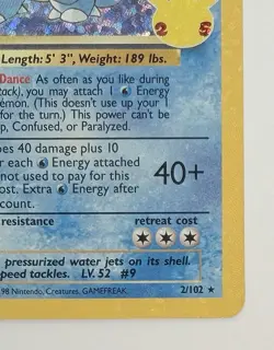 Blastoise - 2/102 - Celebrations: Classic Collection Holo Rare Pokemon Card - NM - Image 5