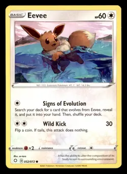 Eevee 052/072 Common Shining Fates Pokemon Near Mint - Image 1