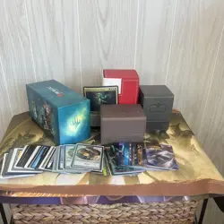 MTG Bundle! Lot Of Vintage & Modern Collection, Playmats & Deck Box Rare/Mythic - Image 1