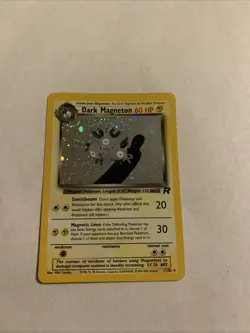 Pokemon TCG WOTC Team Rocket Dark Magneton 11/82 Unlimited Holo Rare English - Image 1