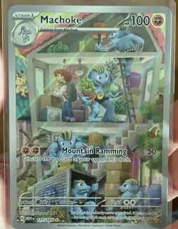 Machoke 177/165 SV151 Illustration Rare Holo Full Art Stage 1 Fighting 100 HP - Image 1