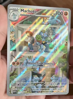 Machoke 177/165 SV151 Illustration Rare Holo Full Art Stage 1 Fighting 100 HP - Image 5