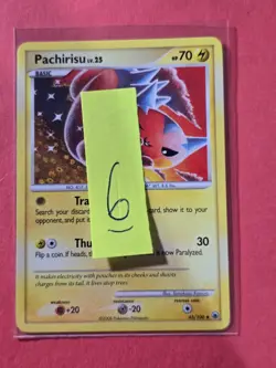 2008 Pokemon Diamond and Pearl Majestic Dawn #43 Pachirisu, UC, NF/H, cd6 - Image 3