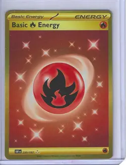 Basic Fire Energy 230/197 SV03: Pokemon Obsidian Flames Holo - Image 1