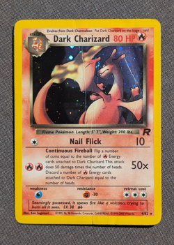 Dark Charizard 4/82 Holo Rare Team Rocket Pokemon Unlimited Holo - damaged - Image 1