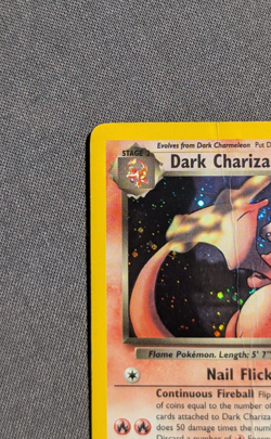 Dark Charizard 4/82 Holo Rare Team Rocket Pokemon Unlimited Holo - damaged - Image 2