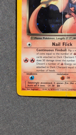 Dark Charizard 4/82 Holo Rare Team Rocket Pokemon Unlimited Holo - damaged - Image 4