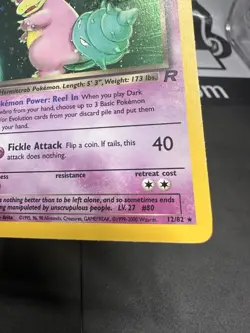 Dark Slowbro #12/82 HOLO Pokemon Team Rocket UNLIMITED VINTAGE LP- - Image 3