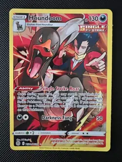 Pokemon TCG Houndoom Brilliant Stars TG10/TG30 Holo Secret Rare NM/M - Image 1
