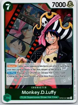 MONKEY.D.LUFFY (041) OP02-041 R PARAMOUNT WAR ONE PIECE NM/M - Image 1
