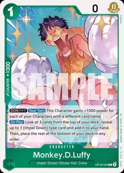 Monkey.D.Luffy (034) OP16-034 One Piece The Time of Battle Foil - Image 1