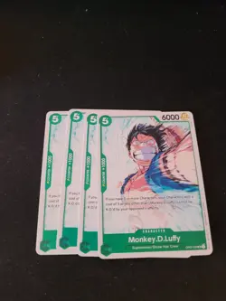 X4 Monkey.D.Luffy OP07-033 UC 500 Years in the Future One Piece Card TCG English - Image 1