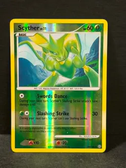Pokemon SCYTHER 49/100 HOLO Stormfront Playing Card TCG ** L@@K * - Image 1