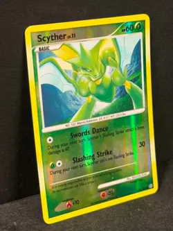 Pokemon SCYTHER 49/100 HOLO Stormfront Playing Card TCG ** L@@K * - Image 2