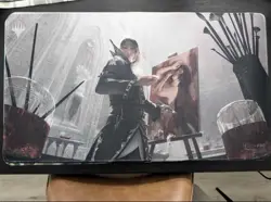 Blood Artist OMA stitched extended signed MTG playmat - Image 1