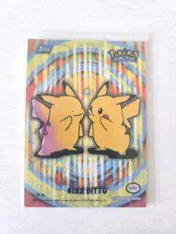 Pokemon Topps 2000 TV Animation Series 2 Stick-Ons #132 Ditto Card 5 of 10 Mint - Image 1