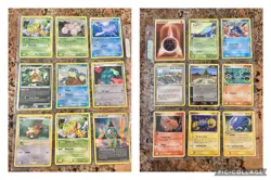 Lot of 18 Pokemon Trading Cards 2007 Plastic Sleeve Holo Foil Shiftry Rainbow - Image 1