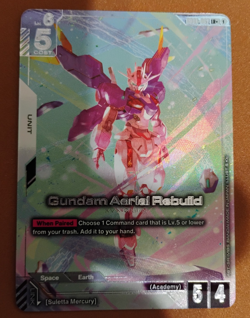 Gundam Aerial Rebuild - GD01-067 LR+ Alt Art TCG Newtype Rising Card English NM - Image 1