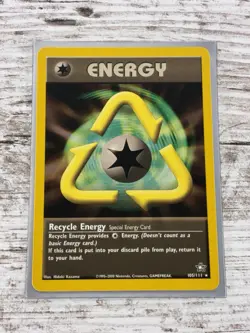 Recycle Energy 105/111 Pokemon Neo Genesis Unlimited Rare Card WOTC LP - Image 1