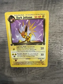 Dark Jolteon FIRST EDITION 38/82 Team Rocket Rare Card! LIGHT PLAY! - Image 1