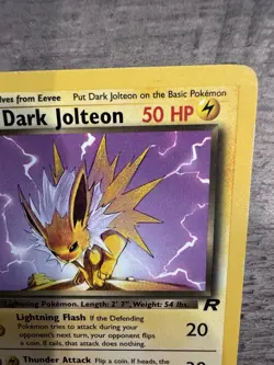 Dark Jolteon FIRST EDITION 38/82 Team Rocket Rare Card! LIGHT PLAY! - Image 3