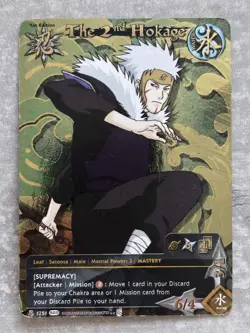 The 2nd Hokage Naruto Shonen Jump's CCG Rare Holo Foil Card 1251 S22 1st Edition - Image 1
