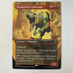 Trumpeting Carnosaur (Borderless) The Lost Caverns of Ixalan Regular - Image 1