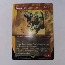 Trumpeting Carnosaur (Borderless) The Lost Caverns of Ixalan Regular - Image 2