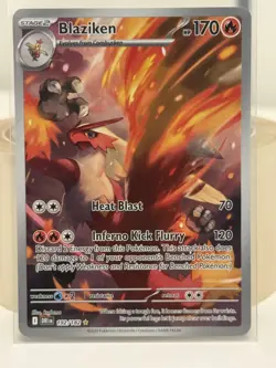 Pokemon Destined Rivals Blaziken IR Illustration Rare 192/182 NM Full Art TCG - Image 1