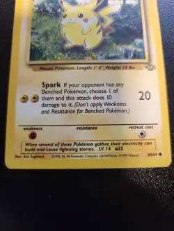 Pikachu 60/64 Common Jungle Pokemon Heavily Played - Image 3