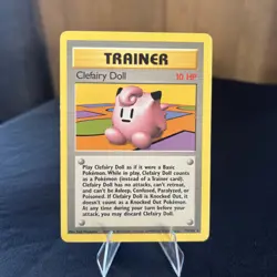 Pokemon TCG Clefairy Doll - 70/102 - Base Set Shadowless Rare Card WOTC Vintage - Image 1