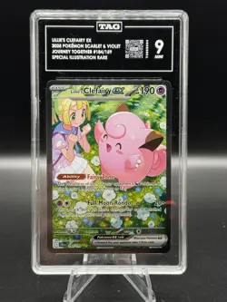2025 Pokemon JTG EN Lillie's Clefairy EX Special Illustration Rare #184 TAG 9 - Image 1