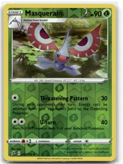 Masquerain 011/192 Uncommon Rebel Clash Pokemon Reverse Holo LP - Image 1