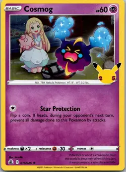 Cosmog 013/025 Rare Celebrations Pokemon Holo Near Mint - Image 1