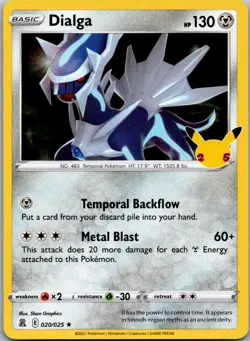 Dialga 020/025 Rare Celebrations Pokemon Holo Near Mint - Image 1