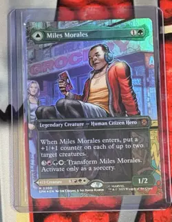 Foil Miles Morales (borderless) (200) M/NM Magic MTG Marvel's Spider-man - Image 2