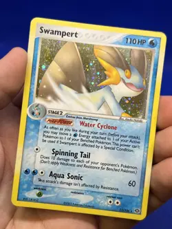 2005 Pokemon EX Emerald Swampert 11/106 Holo Rare LP/MP - Image 2