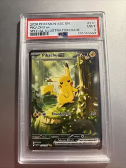 2026 POKEMON ASCENDED HEROES SPECIAL ILLUSTRATION RARE #276 PIKACHU EX PSA 9 - Image 2