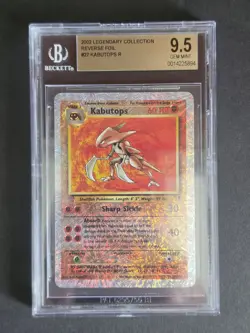 Pokemon 2002 LC Reverse Holo Kabutops BGS 9.5 - Image 1
