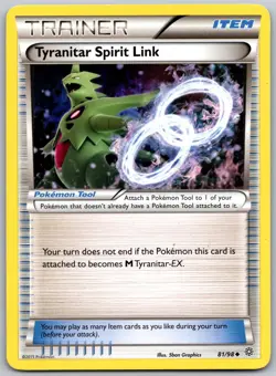Tyranitar Spirit Link 81/98 Uncommon Ancient Origins Pokemon Moderately Played - Image 1