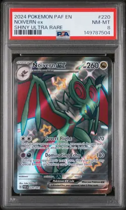 2024 POKEMON PAF EN-PALDEAN FATES SHINY ULTRA RARE #220 NOIVERN EX PSA 8 - Image 1