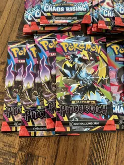 Pokemon New Pitch Black & Chaos Rising Booster Packs Lot Of 17 - Image 2