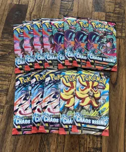 Pokemon New Pitch Black & Chaos Rising Booster Packs Lot Of 17 - Image 4