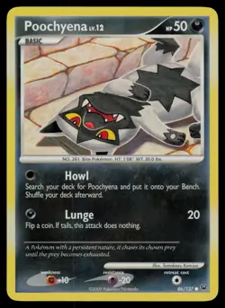 Poochyena 86/127 Common Platinum Pokemon Lightly Played - Image 1