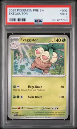 2025 POKEMON PRE EN-PRISMATIC EVOLUTIONS #002 EXEGGUTOR PSA 9 - Image 1