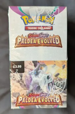 Scarlet & Violet Paldea Evolved Pokemon TCG 1/2 Booster Box New/Sealed Small Rip - Image 1
