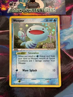 Pokemon EX Team Rocket Returns Wooper 81/109 Reverse Holo (Light Moderate Play) - Image 1