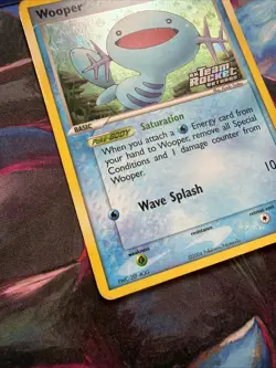 Pokemon EX Team Rocket Returns Wooper 81/109 Reverse Holo (Light Moderate Play) - Image 5